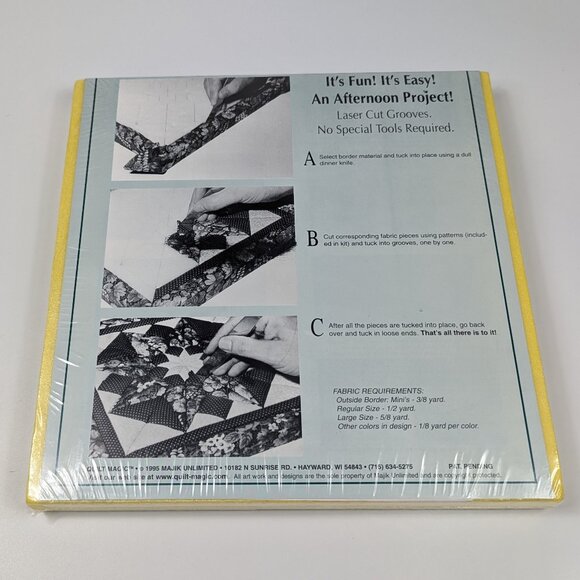 Vintage 1995 Quilt Magic No Sew Wall Hanging Kit #110 Puppy Love New Sealed - Picture 2 of 5